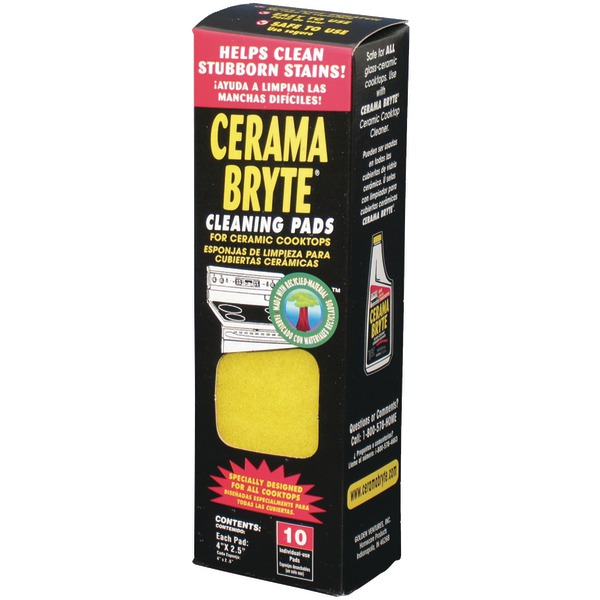 Cerama Bryte 29106 Ceramic Cooktop Cleaning Pads 10 Pk Ebay